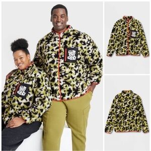 Target Black History Month Limitless Sherpa Camo jacket teddy shacket XS NWT